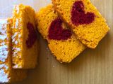Surprise heart cake