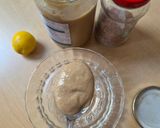 Foto del paso 1 de la receta: Adherezo, salsa de sésamo al limón 🌱 🍋Semillas de sésamo blanco formato crema, con limón y ajo