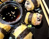 Foto del paso 5 de la receta: Sushi en rollos de tortilla. -Eggrolls sushi-