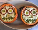 Une image de l'étape 7 de Potimarron d Halloween farcis poireaux et parmesan.