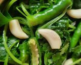 A picture of step 1 of Palak Paratha.