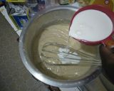 A picture of step 7 of Eggless vanilla cake.