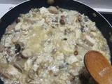 Risotto de setas y pollo