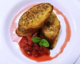 A picture of step 15 of Oven-Caramelized Torrijas with Strawberry Compote and Muscat Wine (No Oil!).