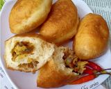 Foto langkah ke 3 dari resep Roti Goreng eggless isi ikan pindang suwir (panada).