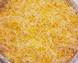 A picture of step 2 of Easy Peasy buffalo chicken dip.