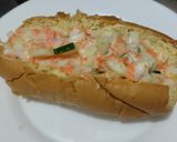 Foto del paso 4 de la receta: Sándwich🌭de carne🍖, queso🧀y verduras cremosas🥕🧅🥒😜!!!