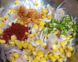 A picture of step 2 of Crispy corn onion fritters.
