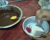 2 टायर किट कैट गेम्स चॉकलेट केक रेसिपी चरण 8 फोटो