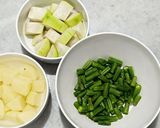 A picture of step 1 of Lauki Beans Fry.