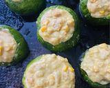 Foto del paso 6 de la receta: ZAPALLITOS RELLENOS VEGETARIANOS 🧅🌽 #800❤️👏 🥒🥚🧀