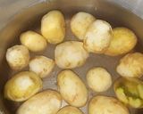 A picture of step 2 of Kashmiri dum aalo.