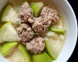 รูปขั้นตอนการทำที่ 2 ของ "ข้าวต้มน้ำเต้าหมูสับ"🥣🍐🐷 Bottle Gourd&Minced Pork Porridge