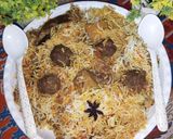 A picture of step 16 of Beef kofta biryani.