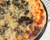 Foto langkah ke 13 dari resep Pizza Meat & Quattro Formaggi (Sourdough Discard).