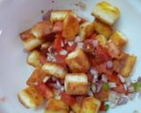 A picture of step 3 of Paneer chaat.