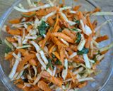 A picture of step 2 of Cabbage carrot tangy salad.