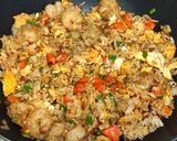 รูปขั้นตอนการทำที่ 6 ของ ข้าวผัดกุ้ง สไตล์ร้าน Benihana