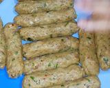 A picture of step 5 of Chicken cheese kabab.