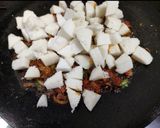 A picture of step 1 of Tawa Fried masala Idly.