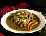 A picture of step 9 of Green Mutton Curry.