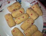A picture of step 4 of Yam rolls.