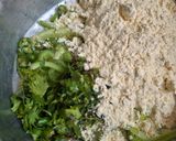A picture of step 3 of Hariyali fritters.