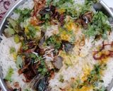 A picture of step 3 of Smokey chicken dum biryani.