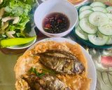 Hình bước làm 4 của món Bánh xèo cá kình