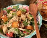 A picture of step 4 of Chicken Caesar Salad.