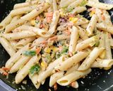 A picture of step 7 of White Sauce Penne Pasta.