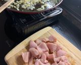 A picture of step 2 of Paella, chicken, chorizo & prawns.