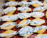 A picture of step 4 of Spinach Stuffed Shells.