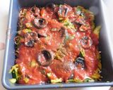 A picture of step 4 of Lasagna Italian style with Spaghetti squash.