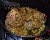 A picture of step 3 of Persian dill and fava beans rice with lamb shank (baghali polow BA mahichey).