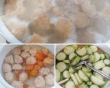 Foto langkah ke 2 dari resep Sup Soun Bola2 Udang.