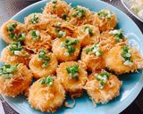 Hình bước làm 3 của món Đậu hũ chiên chà bông béo thơm cho bữa trưa ngon miệng