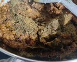 A picture of step 8 of Kathal biryani with pudina dhania chhachh.