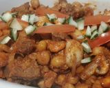 A picture of step 6 of Chickpea with mushrooms and lamb.