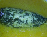 Foto del paso 3 de la receta: Pimientos Poblano Empanizados Rellenos Con Cordero Rallado Y Queso