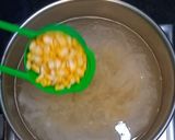 A picture of step 1 of Corn cheese pasta in peri peri white sauce.