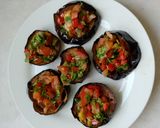 A picture of step 4 of Aubergine slices with sour cream.