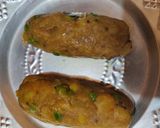 A picture of step 6 of Semolina stuffed glass Dhokla.