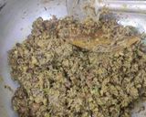 A picture of step 6 of Mochar Ghonto (banana flower).