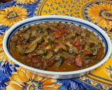 Une image de l'étape 16 de Courgettes et tomates, oignon rouge au bouillon de gambas.