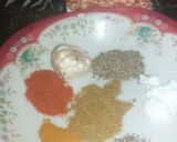 A picture of step 1 of Murg cholay.