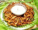 A picture of step 6 of Sweet Potato French Fries In Airfryer With Cheesy Dip.