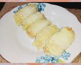 Foto langkah ke 4 dari resep Sawi Putih Gulung Duo Protein.
