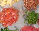 A picture of step 1 of Mexican rice with Indian twist.