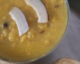 A picture of step 12 of Luchi and Cholar Dal.